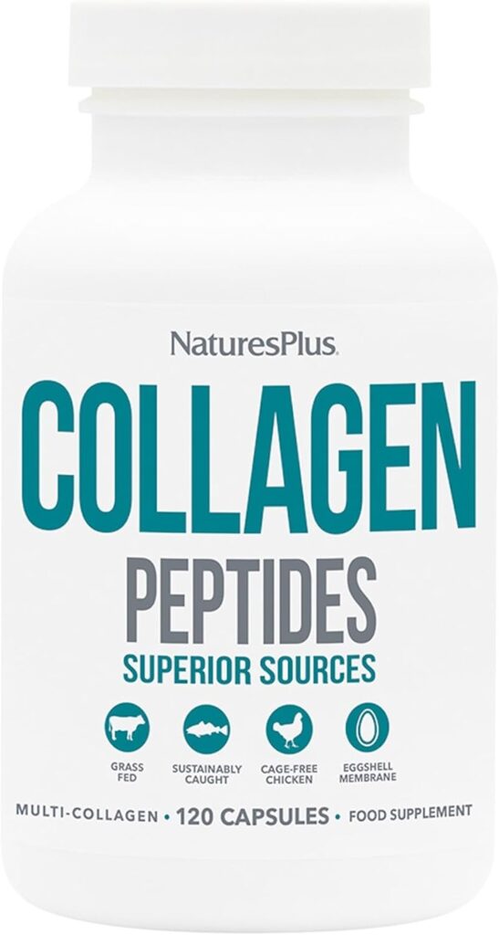 NaturesPlus Collagen Peptides capsules – unflavoured multi-collagen blend with sustainably sourced ingredients