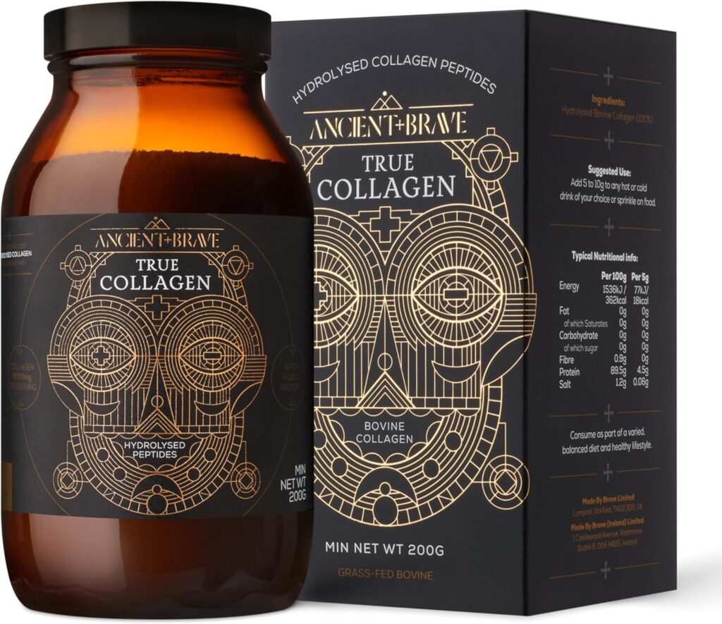 Ancient + Brave True Collagen – premium grass-fed bovine collagen peptides for skin, joints, and overall vitality